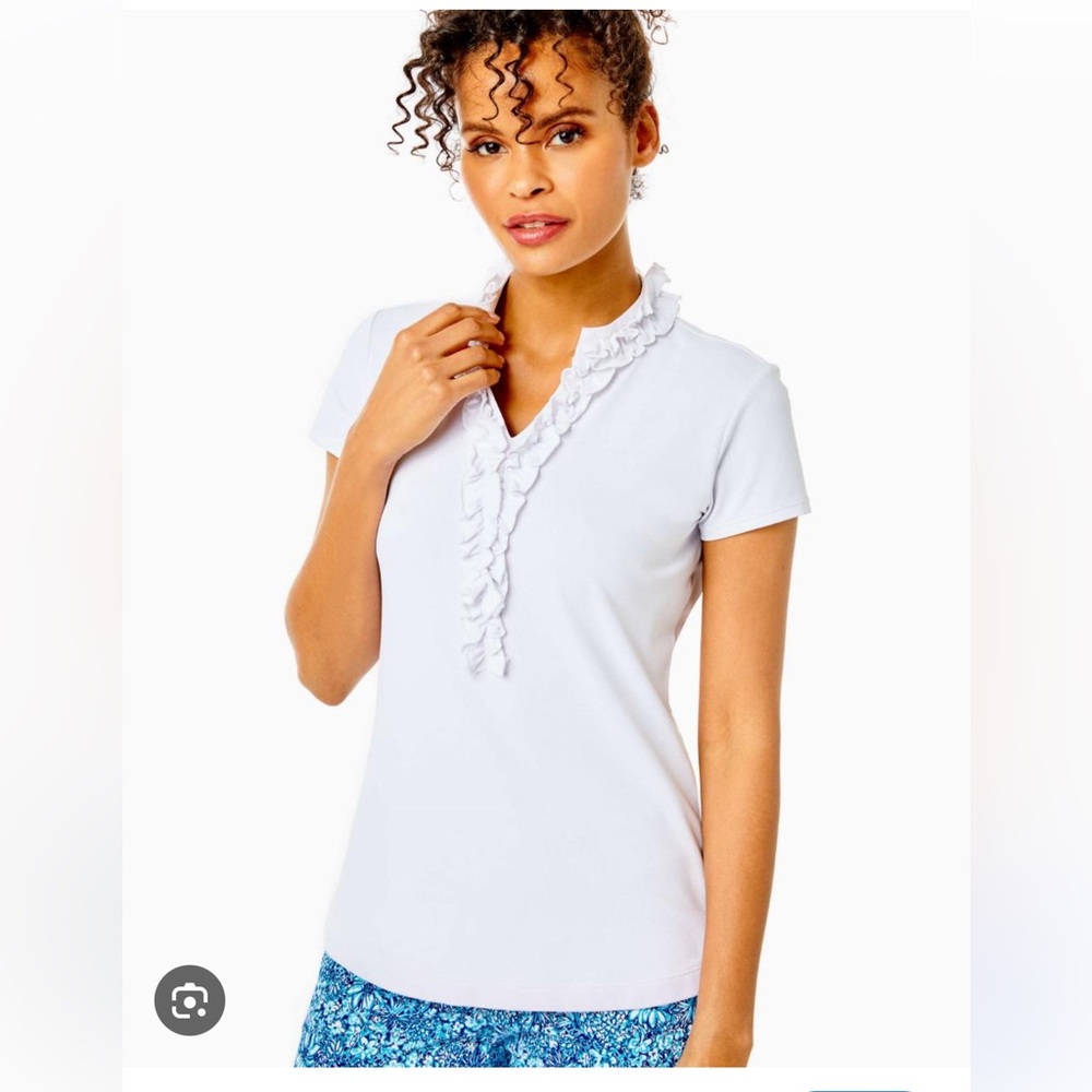 NWT Lilly Pulitzer Luxletic Frida top in white